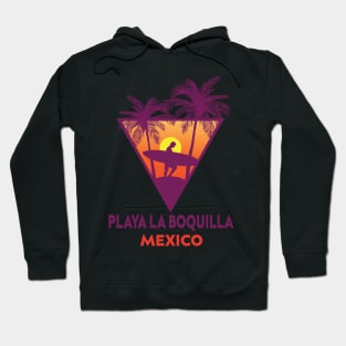 Retro Playa La Boquilla Mexico Hoodie